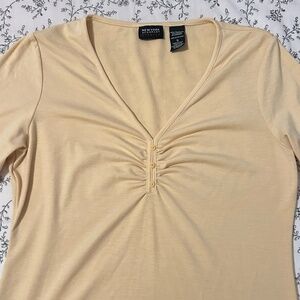 Pastel Yellow Quarter Sleeve Top